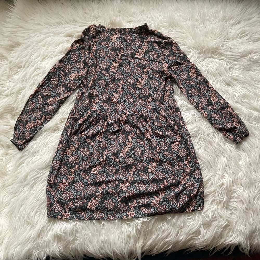Loft Floral‎ Paisley Smocked Neck Shift Dress - Picture 6 of 8